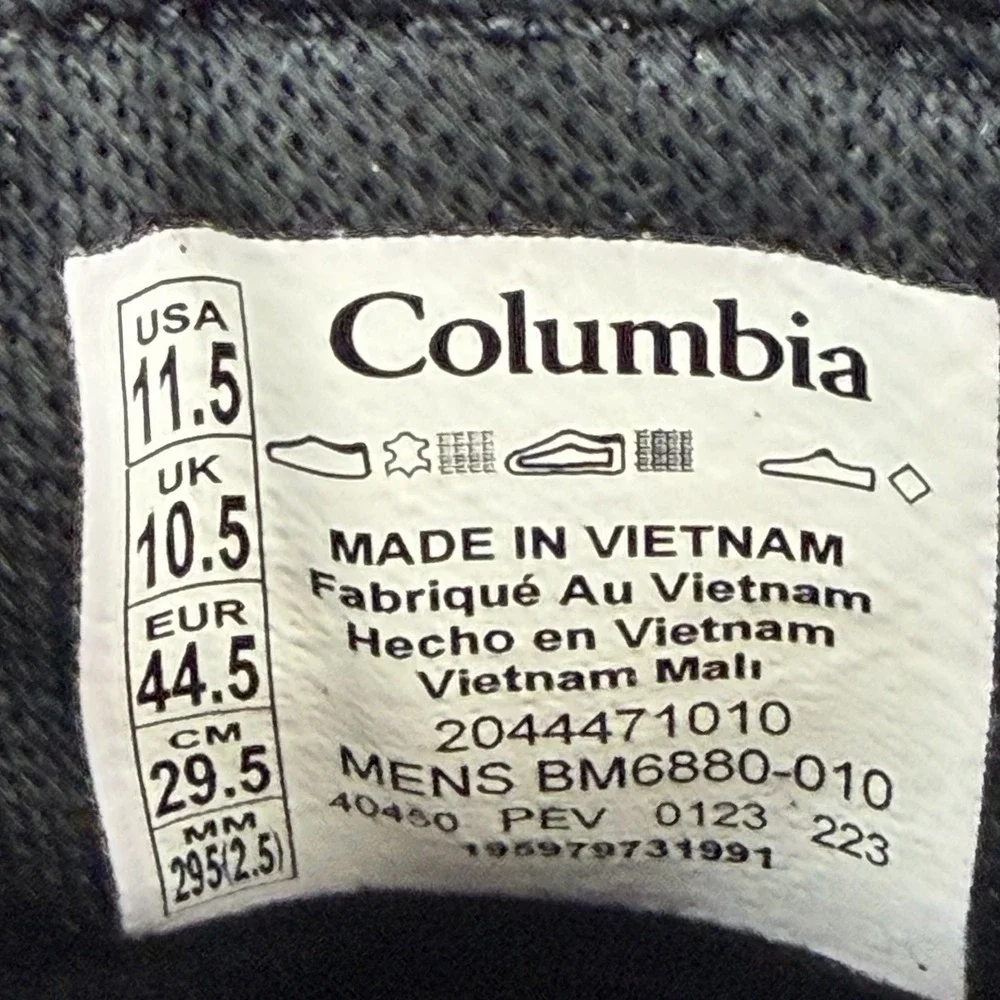 Columbia Landroamer Scout Boots Mens Size 11.5 Black Leather Chelsea BM6880-010